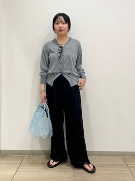 「アイテム（ネックレス、ホワイト系）」を使った、わたさん（レディース・156cm）の夏コーディネート