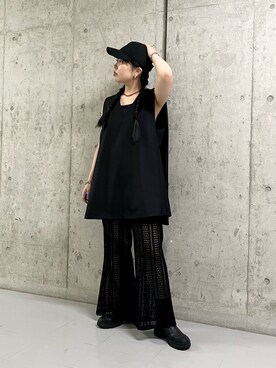 「SMELLY（スメリー）のアイテム（ピアス（両耳用））」を使った、わたさん（レディース・156cm）の夏コーディネート