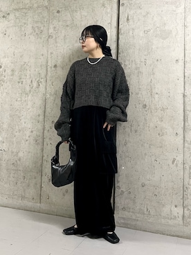 「アイテム（ヘアゴム）」を使った、わたさん（レディース・156cm）の秋コーディネート