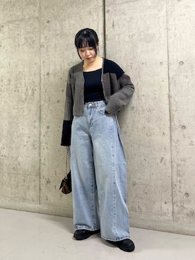 「アイテム（シュシュ）」を使った、わたさん（レディース・156cm）の夏コーディネート
