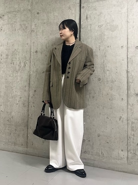 「SMELLY（スメリー）のアイテム」を使った、わたさん（レディース・156cm）の冬コーディネート