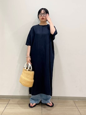 「SMELLY（スメリー）のアイテム（アクセサリー）」を使った、わたさん（レディース・156cm）の夏コーディネート