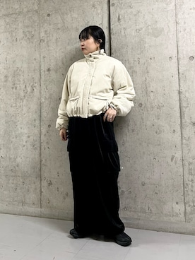 「ベロア」｜わたさん（レディース・156cm）の冬コーディネート