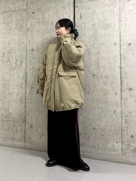 「アイテム（ヘアゴム）」を使った、わたさん（レディース・156cm）の冬コーディネート