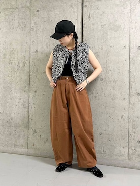 「SMELLY（スメリー）のアイテム（ピアス（両耳用））」を使った、わたさん（レディース・156cm）の夏コーディネート