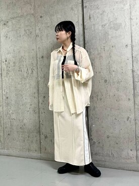 「SMELLY（スメリー）のアイテム（ピアス（両耳用））」を使った、わたさん（レディース・156cm）の夏コーディネート