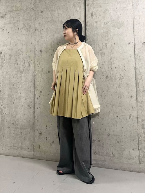 ストライプラインイージーパンツ