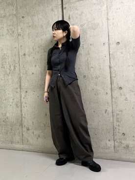 「SMELLY（スメリー）のアイテム（ピアス（両耳用））」を使った、わたさん（レディース・156cm）の夏コーディネート