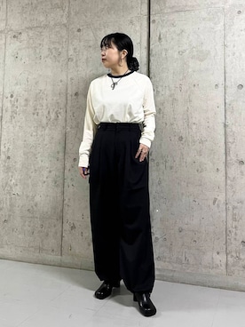 「アイテム（シュシュ）」を使った、わたさん（レディース・156cm）の夏コーディネート