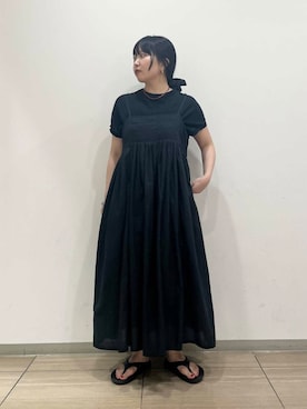 「アイテム（アクセサリー、レッド系）」を使った、わたさん（レディース・156cm）の夏コーディネート