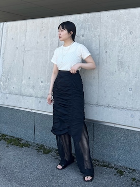 「高橋愛コラボ」｜わたさん（レディース・156cm）の春コーディネート