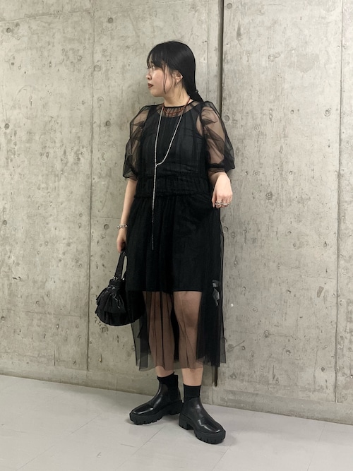 セール】パワースリーブチュールワンピース(ワンピース)|KBF セール】パワースリーブチュールワンピース(ワンピース)|KBF