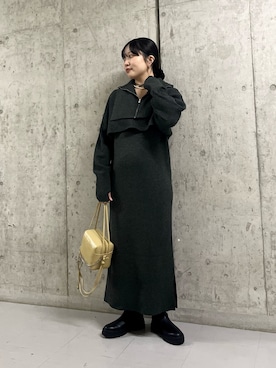 「アイテム（ワンピース）」を使った、わたさん（レディース・156cm）の冬コーディネート