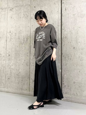 「大人カジュアルコーデ」｜「アイテム（パンプス）」を使った、わたさん（レディース・156cm）の夏コーディネート