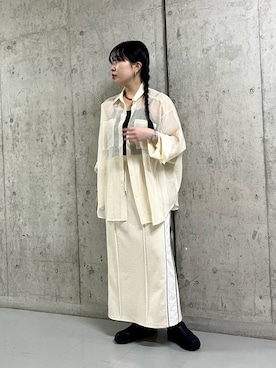 「SMELLY（スメリー）のアイテム（ピアス（両耳用））」を使った、わたさん（レディース・156cm）の夏コーディネート