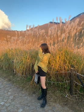 「曽爾高原」｜ユイさん（レディース・167cm）の秋コーディネート