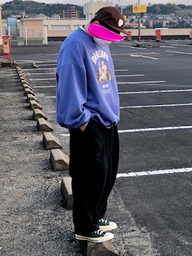 「Perushu（ペルーシュ）のアイテム（帽子）」を使った、ＴａＫｕ🥑さん（メンズ・164cm）の春コーディネート