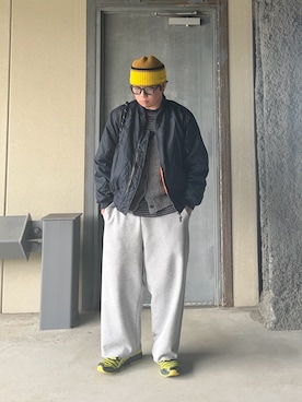 「ASICS（アシックス）のアイテム」を使った、ＴａＫｕさん（メンズ・164cm）の春コーディネート