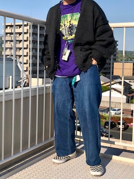 「古着好きな人と繋がりたい」｜「アイテム（スリッポン）」を使った、ＴａＫｕ🥑さん（メンズ・164cm）の春コーディネート