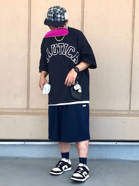 「CPCM（シーピーシーエム）のアイテム（帽子）」を使った、ＴａＫｕ🥑さん（メンズ・164cm）の夏コーディネート