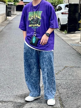 「SILVER BULLET（シルバーバレット）のアイテム（パンツ）」を使った、ＴａＫｕ🥑さん（メンズ・164cm）の夏コーディネート