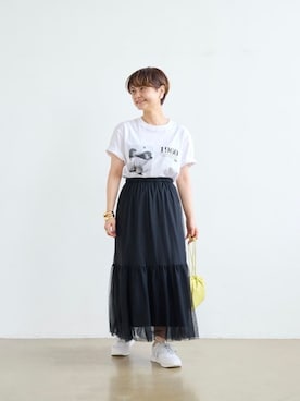 「パーソナルカラー_SPRING」｜「アイテム（アクセサリー）」を使った、藤野（fujino）さん（レディース・152cm）の春コーディネート