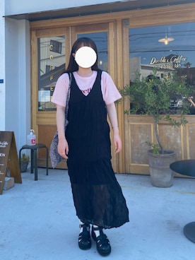 「NICE CLAUP（ナイスクラップ）のアイテム（ワンピース/ドレス）」を使った、peachさん（レディース・153cm）の夏コーディネート