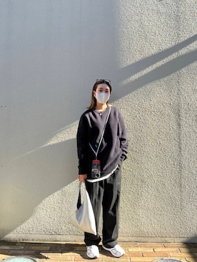 「BEAMS（ビームス）のアイテム（メガネ）」を使った、azuさん（レディース・159cm）の秋コーディネート