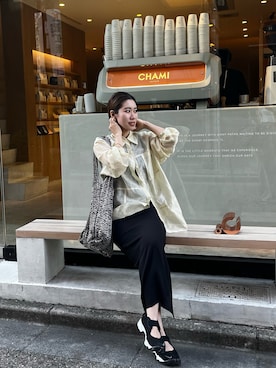 「NIKE（ナイキ）のWMNS AIR RIFT BR  848386-001（スニーカー、ブラック系）」を使った、azuさん（レディース・159cm）の夏コーディネート