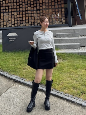 「MM6 Maison Margiela（ｴﾑｴﾑｼｯｸｽ ﾒｿﾞﾝ ﾏﾙｼﾞｪﾗ）のMM6　Small Japanese（ハンドバッグ）」を使った、azuさん（レディース・159cm）の秋コーディネート