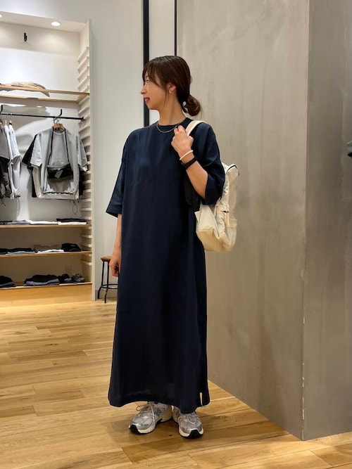 FORK&SPOON 新品　リネン混プルオーバーワンピース　ロングワンピース FORK&SPOON ワンピース FORK＆SPOON リネン混プルオーバー