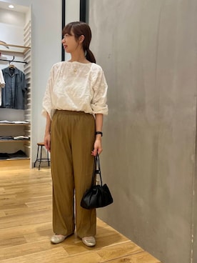 「URBAN RESEARCH DOORS（アーバンリサーチドアーズ）のアイテム（シャツ/ブラウス）」を使った、chikaさん（レディース・163cm）の夏コーディネート