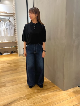 「アイテム（ポロシャツ）」を使った、chikaさん（レディース・163cm）の夏コーディネート
