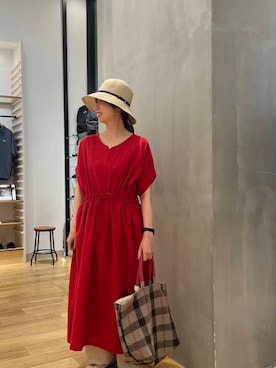 「URBAN RESEARCH DOORS（アーバンリサーチドアーズ）の楊柳イージーパンツ（その他パンツ）」を使った、chikaさん（レディース・163cm）の夏コーディネート
