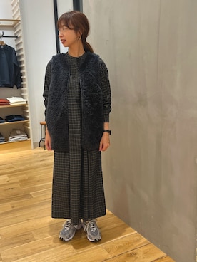 「FORK&SPOON（フォークアンドスプーン）のアイテム（ワンピース）」を使った、chikaさん（レディース・163cm）の秋コーディネート