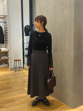 「URBAN RESEARCH DOORS（アーバンリサーチドアーズ）の2WAYスクエアショルダーバッグ（ショルダーバッグ）」を使った、chikaさん（レディース・163cm）の秋コーディネート