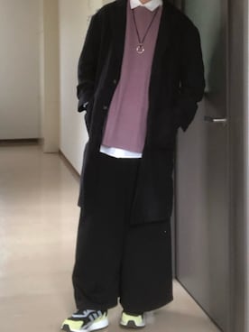 「ZIP FIVE（ジップファイブ）のアイテム（チェスターコート）」を使った、ナオさん（メンズ・179cm）の夏コーディネート