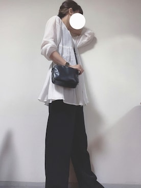 「シースルー」｜「アイテム（アナログ腕時計）」を使った、ちゃきさん（レディース・164cm）の秋コーディネート