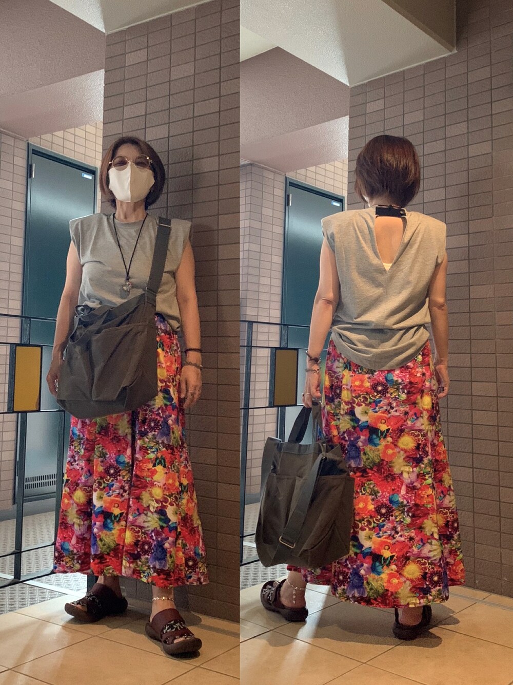 「休日コーデ、夏コーデ、昨日のコーデ」｜「@seven marksのアイテム（ネックレス、シルバー系）」を使った、Megumi Hiroeさん（レディース・148cm）の夏コーディネートの1枚目の写真