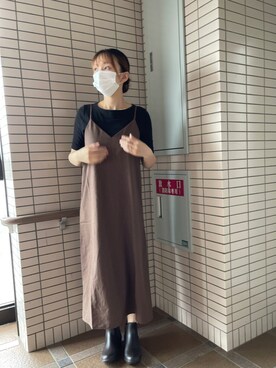 「初秋コーデ」｜「アイテム（レインシューズ）」を使った、Maroさん（レディース・162cm）の秋コーディネート