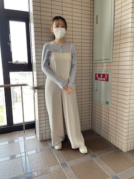 「UNIQLO（ユニクロ）のアイテム（サロペット/オーバーオール）」を使った、Maroさん（レディース・162cm）の秋コーディネート