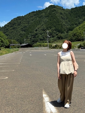「アイテム（キャミソール）」を使った、ソラさん（レディース・157cm）の夏コーディネート