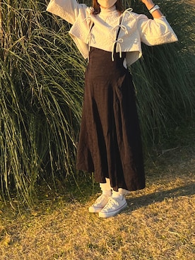 「HARUSAKU（ハルサク）のアイテム」を使った、チさん（レディース・161cm）の秋コーディネート