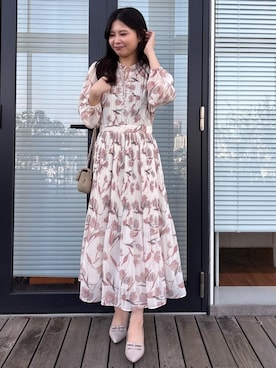 「COUP DE CHANCE（クードシャンス）のアイテム」を使った、AOIさん（レディース・157cm）の春コーディネート