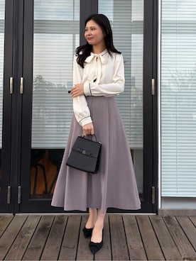 「couture brooch（クチュールブローチ）のアイテム」を使った、AOIさん（レディース・157cm）の冬コーディネート