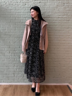 「couture brooch（クチュールブローチ）のアイテム」を使った、AOIさん（レディース・157cm）の冬コーディネート