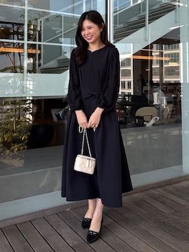 「couture brooch（クチュールブローチ）のアイテム」を使った、AOIさん（レディース・157cm）の冬コーディネート