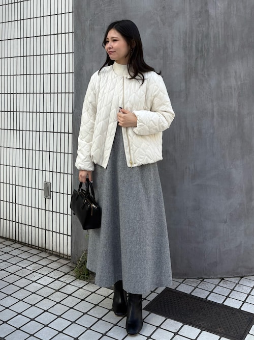 セール】【撥水・大人可愛い】リボンキルティングジャケット（ブルゾン