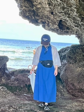 「GU（ジーユー）のアイテム（マウンテンパーカー）」を使った、とみちゃんさん（レディース・145cm）の夏コーディネート