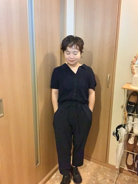 「NEW BALANCE（ニューバランス）の1906R（スニーカー、ブラック系）」を使った、とみちゃんさん（レディース・145cm）の秋コーディネート